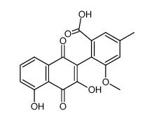 2-(1,4-Dihydro-3,5-dihydroxy-1,4-dioxonaphthalen-2-yl)-3-methoxy-5-methylbenzoic acid结构式