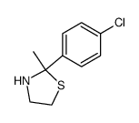 2-(p-Chlorophenyl)-2-methylthiazolidine structure