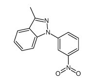3-METHYL-1-(3-NITRO-PHENYL)-1H-INDAZOLE结构式