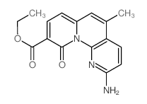 ethyl 2-amino-5-methyl-10-oxopyrido[1,2-a][1,8]naphthyridine-9-carboxylate结构式