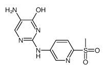 5-amino-2-[(6-methylsulfonylpyridin-3-yl)amino]-1H-pyrimidin-6-one结构式