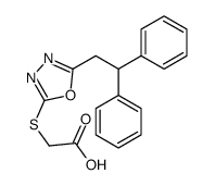 2-[[5-(2,2-diphenylethyl)-1,3,4-oxadiazol-2-yl]sulfanyl]acetic acid结构式