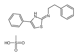 methanesulfonic acid,4-phenyl-N-(2-phenylethyl)-1,3-thiazol-2-amine Structure