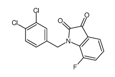 1-[(3,4-dichlorophenyl)methyl]-7-fluoroindole-2,3-dione结构式