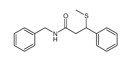 N-benzyl-3-(methylthio)-3-phenylpropanamide结构式