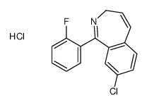 8-chloro-1-(2-fluorophenyl)-3H-2-benzazepine,hydrochloride Structure