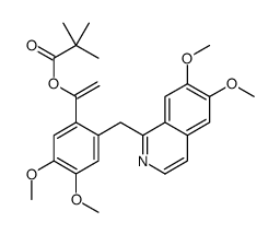 1-[2-[(6,7-dimethoxyisoquinolin-1-yl)methyl]-4,5-dimethoxyphenyl]ethenyl 2,2-dimethylpropanoate结构式