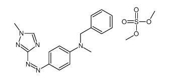 diethyl sulphate, compound with N-methyl-N-[4-[(1-methyl-1H-1,2,4-triazol-3-yl)azo]phenyl]benzylamine (1:1) Structure