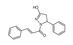 5-phenyl-1-(3-phenylprop-2-enoyl)pyrazolidin-3-one Structure