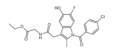 Ethyl N-{[1-(4-chlorobenzoyl)-6-fluoro-5-hydroxy-2-methyl-1H-indol-3-yl]acetyl}glycinate结构式