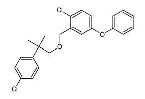 1-chloro-2-[[2-(4-chlorophenyl)-2-methylpropoxy]methyl]-4-phenoxybenzene Structure