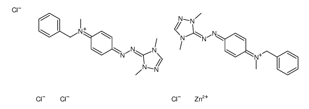 bis[5-[[4-[benzylmethylamino]phenyl]azo]-1,4-dimethyl-1H-1,2,4-triazolium] tetrachlorozincate(2-) Structure