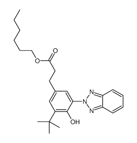 2-(2H-Benzotriazol-2-yl)-5-tert-butyl-4-hydroxyphenylpropionic acid 1,6-hex structure