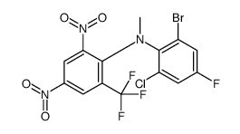 N-(2-bromo-6-chloro-4-fluorophenyl)-N-methyl-2,4-dinitro-6-(trifluoromethyl)aniline结构式