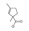2-Cyclopentene-1-carbonyl chloride, 1,3-dimethyl- (9CI) Structure