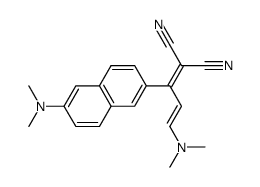 2-{(2E)-3-(dimethylamino)-1-[6-(dimethylamino)-2-naphthyl]-2-propenylidene}malononitrile Structure