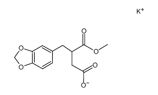 4-(3',4'-methylenedioxyphenyl)-3-methoxycarbonyl-3-butanoic acid potassium salt结构式