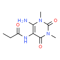Propionamide,N-(6-amino-1,2,3,4-tetrahydro-1,3-dimethyl-2,4-dioxo-5-pyrimidinyl)- (5CI)结构式