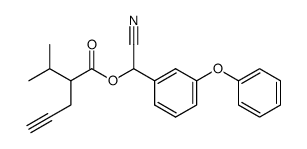 (α-cyano-m-phenoxybenzyl) 2-isopropyl-4-pentynoate Structure