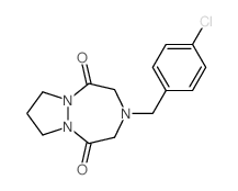 Tetrahydro-3-((4-chlorophenyl)methyl)-1H,7H-pyrazolo(1,2-a)(1,2,5)triazepine-1,5(2H)-dione结构式
