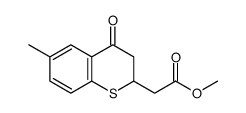 methyl 2-(6-methyl-4-oxo-2,3-dihydrothiochromen-2-yl)acetate结构式