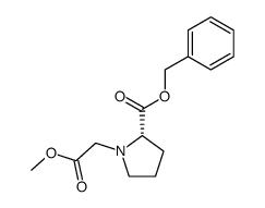 1-methoxycarbonylmethyl-L-proline-benzyl ester结构式