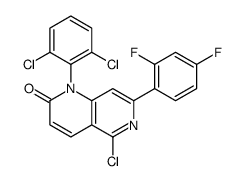 5-chloro-1-(2,6-dichlorophenyl)-7-(2,4-difluorophenyl)-1,6-naphthyridin-2-one结构式