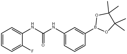 1-(2-fluorophenyl)-3-(3-(4,4,5,5-tetramethyl-1,3,2-dioxaborolan-2-yl)phenyl)urea Structure
