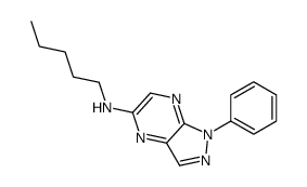 N-pentyl-1-phenylpyrazolo[3,4-b]pyrazin-5-amine结构式