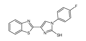 4-(benzo[d]thiazol-2-yl)-1-(4-fluorophenyl)-1H-imidazole-2-thiol结构式