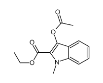 ethyl 3-acetyloxy-1-methylindole-2-carboxylate Structure