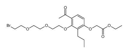 (4-Acetyl-3-{2-[2-(2-bromo-ethoxy)-ethoxy]-ethoxy}-2-propyl-phenoxy)-acetic acid ethyl ester Structure