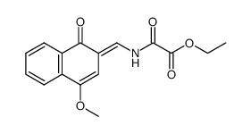 N-[4-Methoxy-1-oxo-1H-naphthalen-(2E)-ylidenemethyl]-oxalamic acid ethyl ester结构式