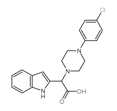 [4-(4-氯苯基)哌嗪-1-基]-(1H-吲哚-2-基)-乙酸结构式