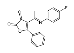 4-[N-(4-fluorophenyl)-C-methylcarbonimidoyl]-5-phenylfuran-2,3-dione结构式