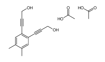 acetic acid,3-[2-(3-hydroxyprop-1-ynyl)-4,5-dimethylphenyl]prop-2-yn-1-ol结构式