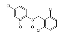 5-chloro-2-[(2,6-dichlorophenyl)methylsulfinyl]-1-oxidopyridin-1-ium结构式