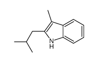 3-methyl-2-(2-methylpropyl)-1H-indole结构式