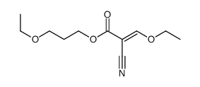 3-ethoxypropyl 2-cyano-3-ethoxyprop-2-enoate结构式