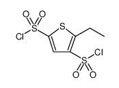 5-ETHYLTHIOPHENE-2,4-DISULFONYL DICHLORIDE结构式