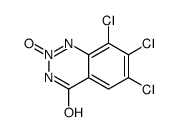 6,7,8-trichloro-2-oxido-1H-1,2,3-benzotriazin-2-ium-4-one结构式