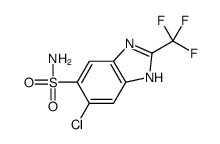 6-chloro-2-(trifluoromethyl)-3H-benzimidazole-5-sulfonamide结构式