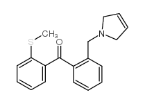 2-(3-PYRROLINOMETHYL)-2'-THIOMETHYLBENZOPHENONE结构式