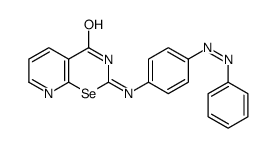 2-(4-phenyldiazenylanilino)pyrido[3,2-e][1,3]selenazin-4-one结构式