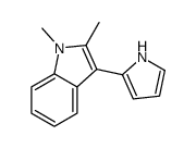 1,2-dimethyl-3-(1H-pyrrol-2-yl)indole结构式