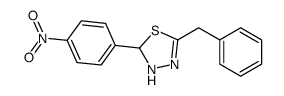 5-benzyl-2-(4-nitrophenyl)-2,3-dihydro-1,3,4-thiadiazole结构式