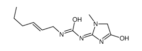 1-hex-2-enyl-3-(3-methyl-5-oxo-4H-imidazol-2-yl)urea Structure