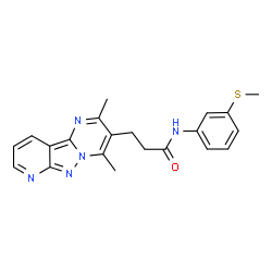 3-(2,4-二甲基吡啶并[2',3':3,4]吡唑并[1,5-a]嘧啶-3-基)-N-(3-(甲硫基)苯基)丙酰胺图片