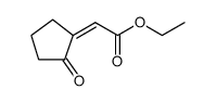 Acetic acid, 2-(2-oxocyclopentylidene)-, ethyl ester Structure