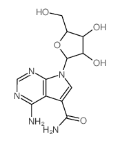 7H-Pyrrolo[2,3-d]pyrimidine-5-carboxamide,4-amino-7-b-D-arabinofuranosyl- Structure